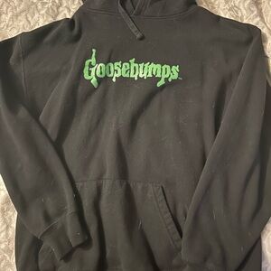 Goosebumps Black Hoodie with Green Logo